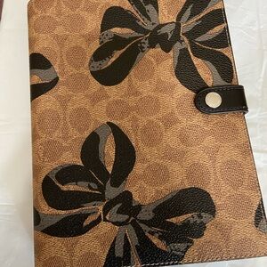 Coach Tan and Black Bow Print Notebook Journal A5 (Crossposted on M)